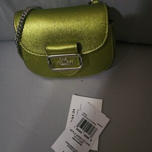 Coach Shimmering Lime Crossbody Bag